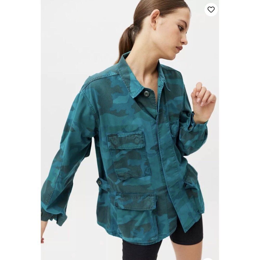 Urban Outfitters UO Women's Renewal Recycled Overdye Camo Jacket Size Large